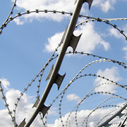 Installation of barbed wire