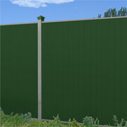 Noise protection fence made of PVC boards