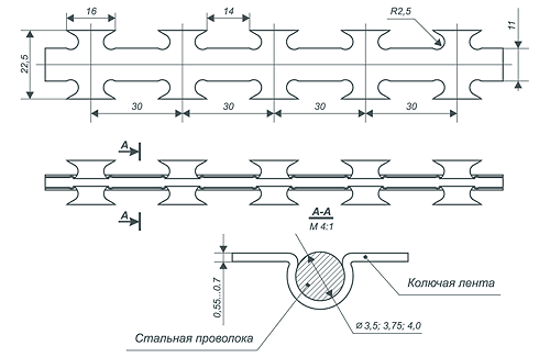 Колючая лента Егоза-Супер